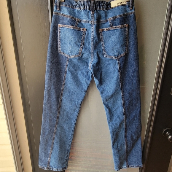 LOVEGEN BLUE JEANS SIZE 7/29 Straight 9.5" Rise Pockets / Zip Closure - Picture 2 of 11